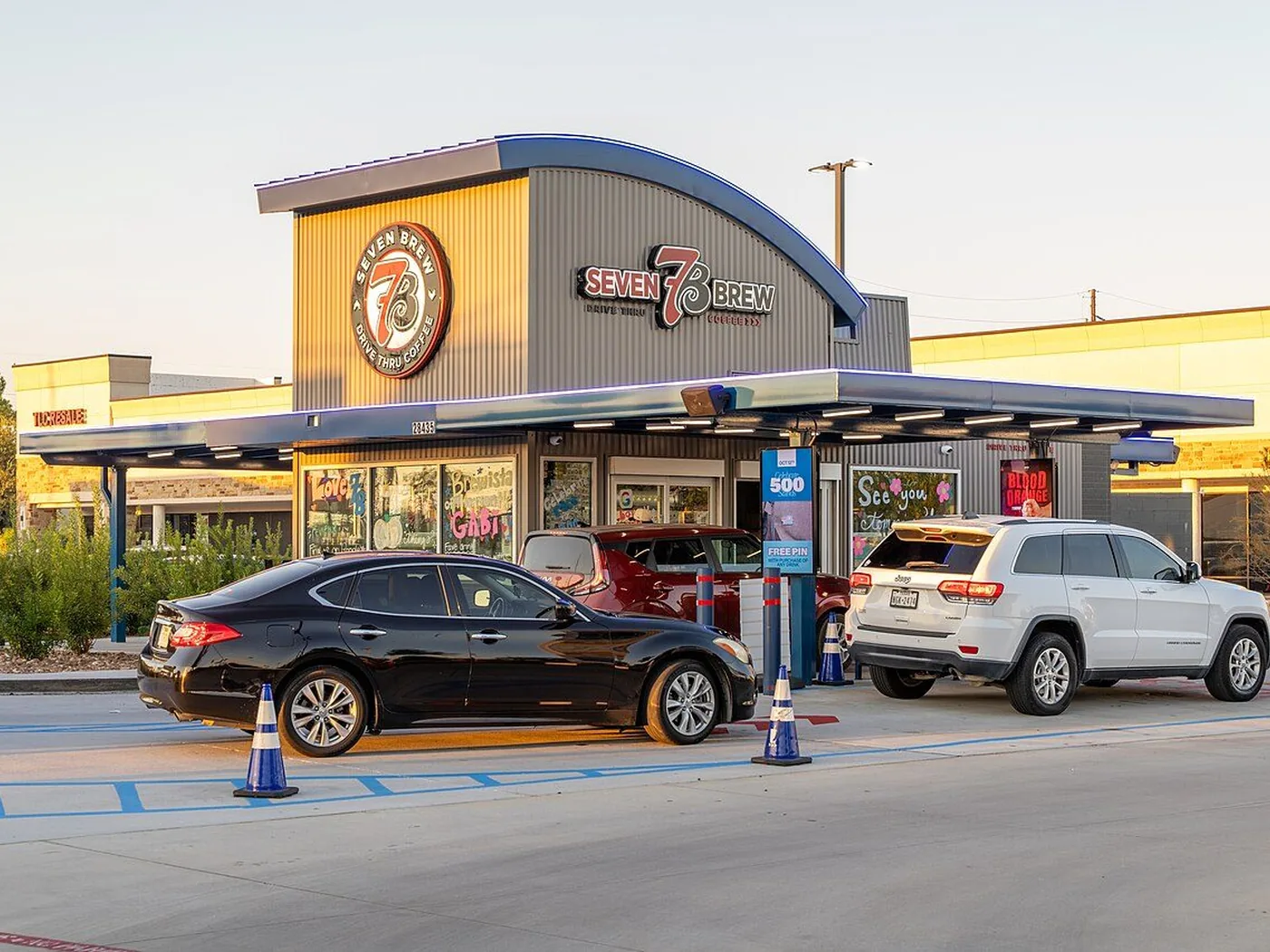 7 Brew freestanding drive-thru coffee
